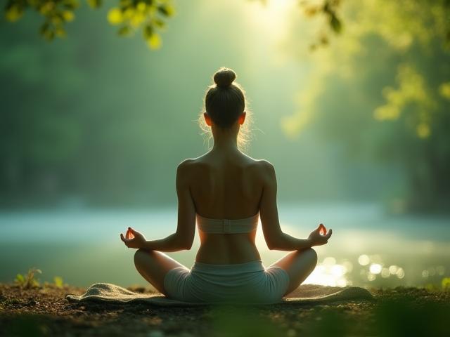 Meditation session in serene environment